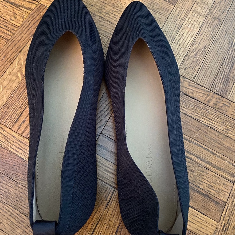 NEW black knit flats